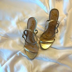 Sam Edelman gold  strappy heels